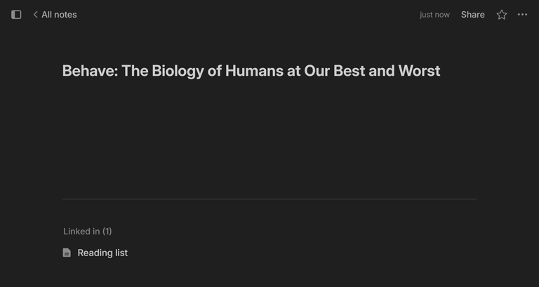 Nover app showing “Linked in“ section