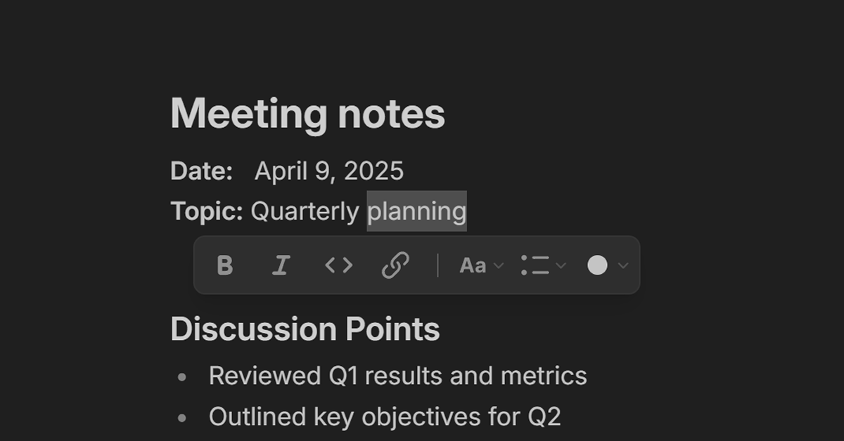 {{ $doc.appConfig.name }} app showing toolbar menu